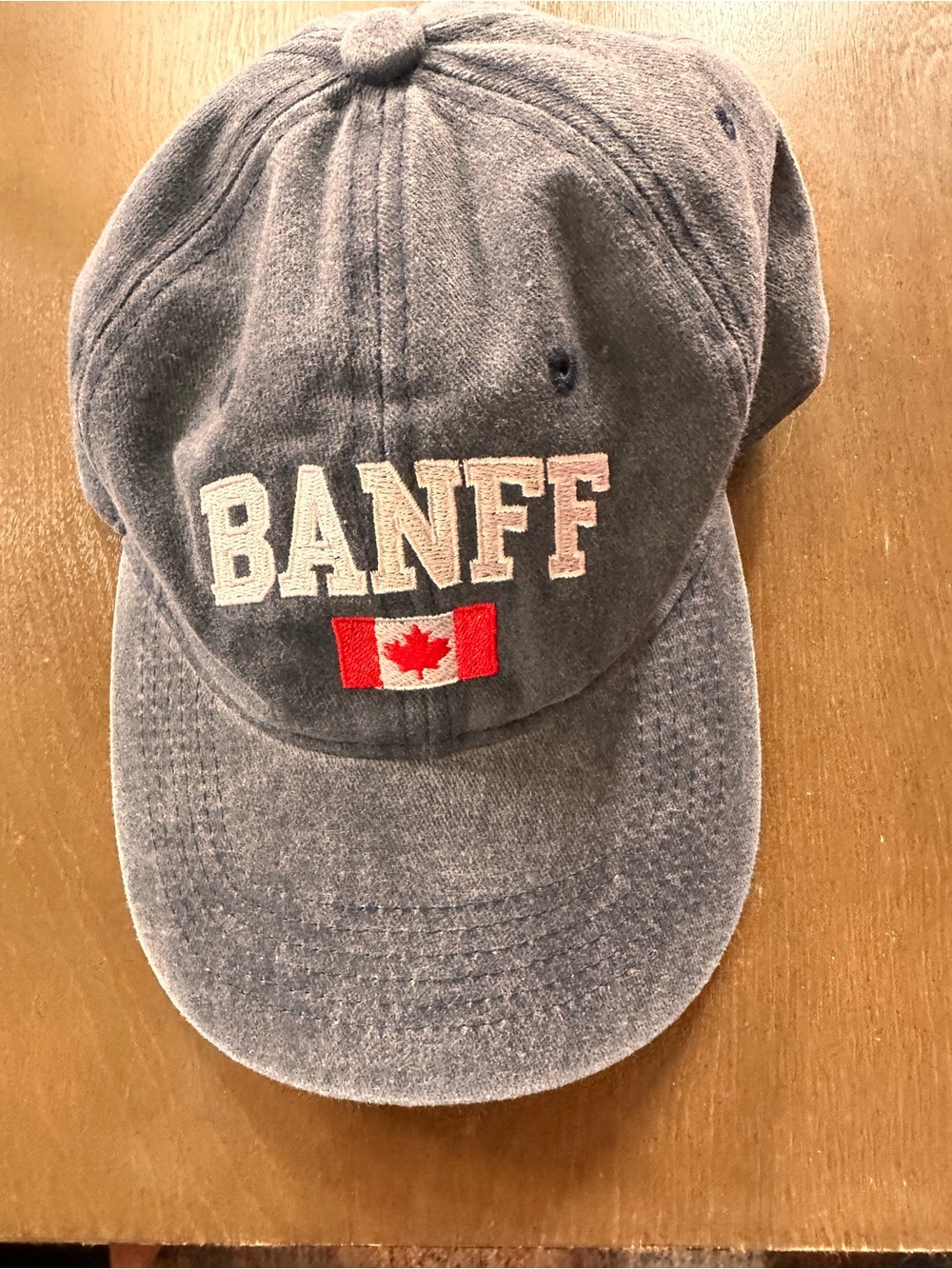 Banff Canada baseball cap greyisH BLUE NWOT